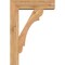 Ekena Millwork Olympic Block Smooth Bracket w/ Offset Brace, Western Red Cedar, 5 1/2"W x 18"D x 26"H BKT0604X18X26OLY05SWR - alternate 3